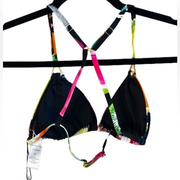 Christian Lacroix Swiminista triangle style bikini top that is fully adjustable. - Picture 5 of 7